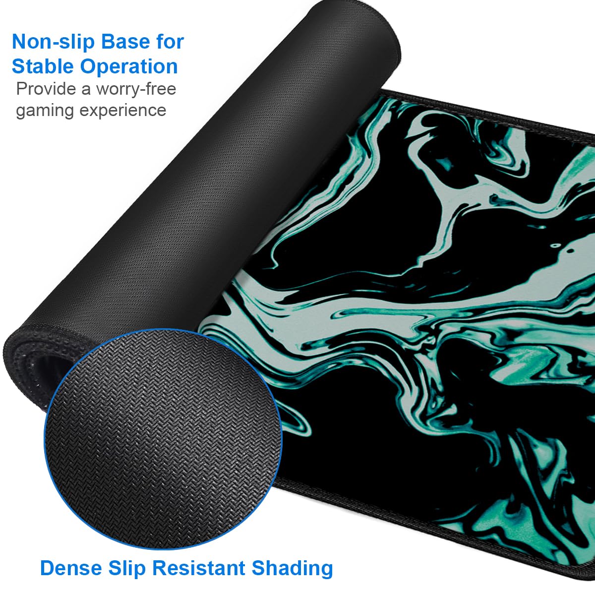 Large Mouse Pad, 31.5x15.7 inch Large Extended Computer Keyboard Mouse Mat, Water Resist Non-Slip