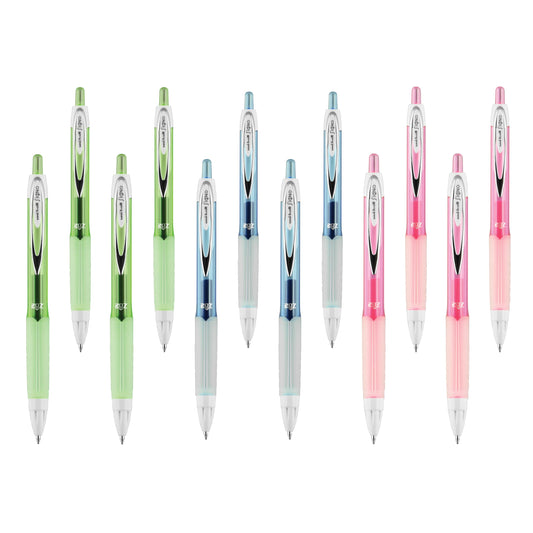 uniball 207 Fashion Retractable Gel Pens, Medium Point (0.7mm), Assorted, 12 Pack
