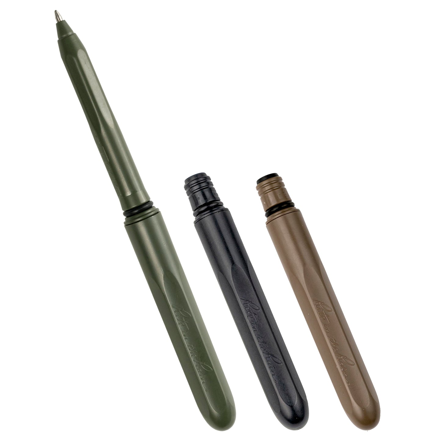 Rite in the Rain All-Weather EDC Pen, Flat Dark Earth, Black, OD Green Pokka 3-Pack, Black 0.8mm