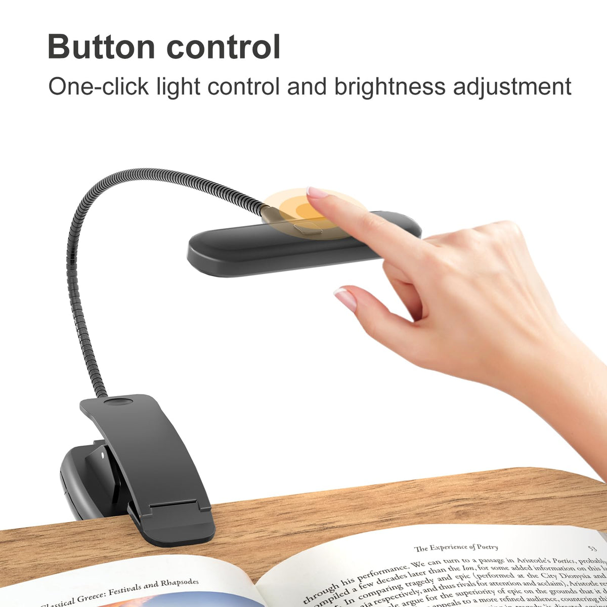 ERGONOV Book Pillow Stand with 6500K Reading Light, Hands Free Book Holder