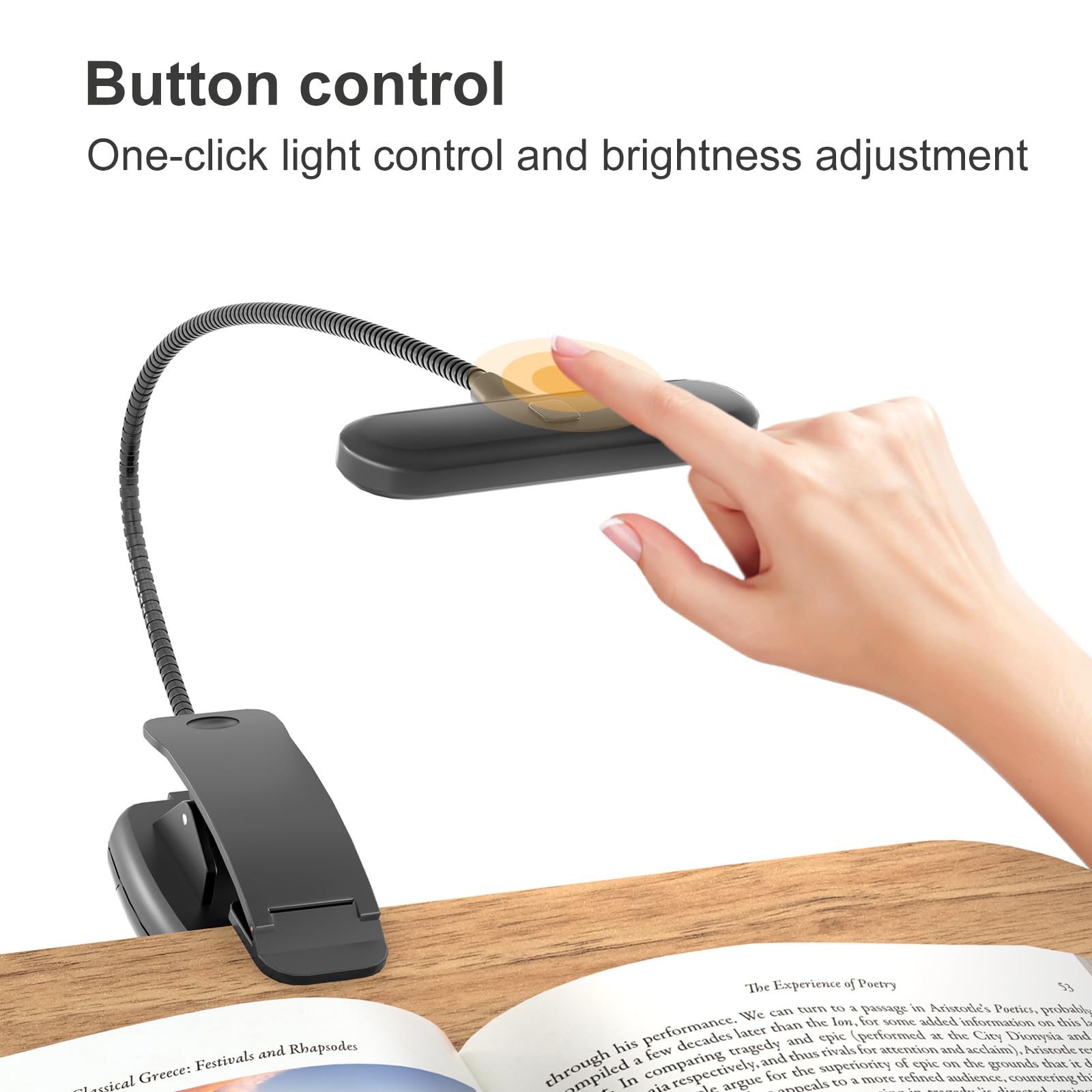 ERGONOV Book Pillow Stand with 6500K Reading Light, Hands Free Book Holder