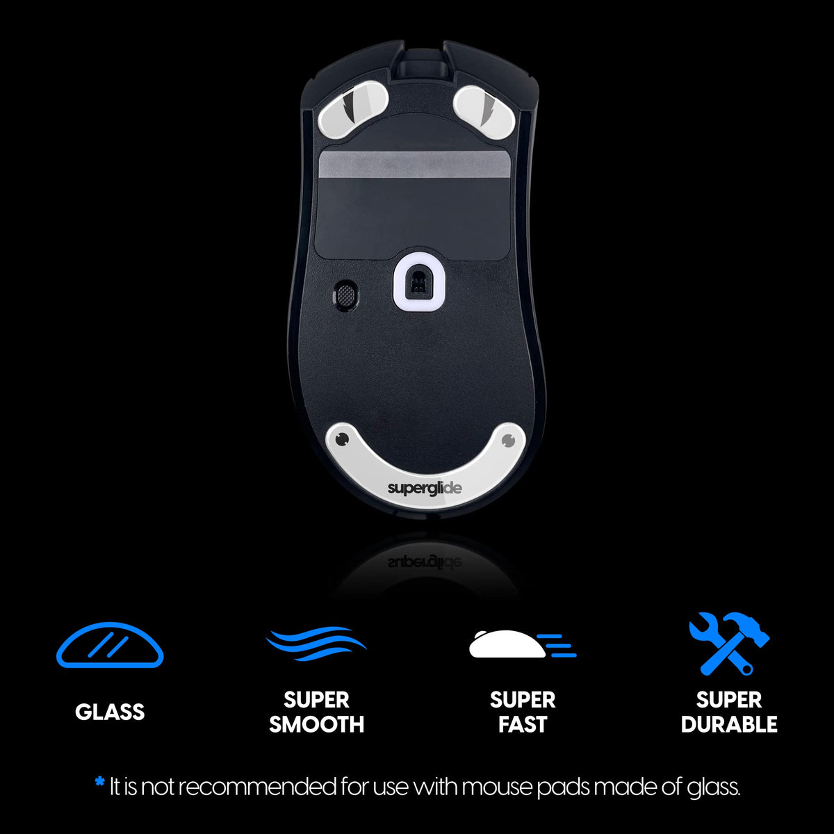 Pulsar Gaming Gears Superglide Type-S Skates for Deathadder v3 Pro, White