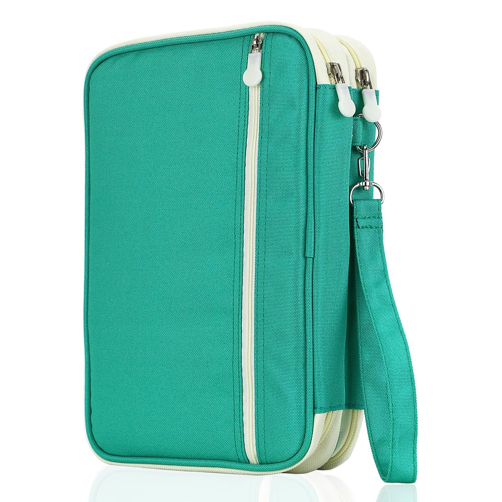 YOUSHARES 192 Slots Colored Pencil Case, Large Capacity Pencil Holder Pen Organizer Bag with Zipper