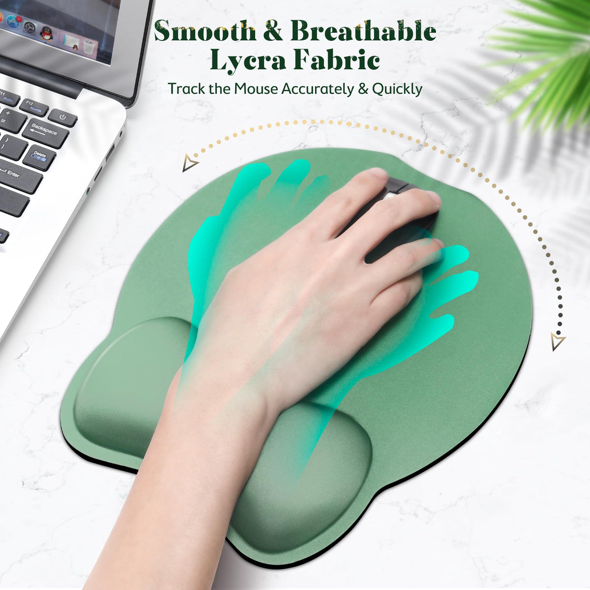 Gimars Ergonomic Mouse Pad Wrist Support, Upgrade Enlarge Superfine Fibre Soft Smooth Keyboard