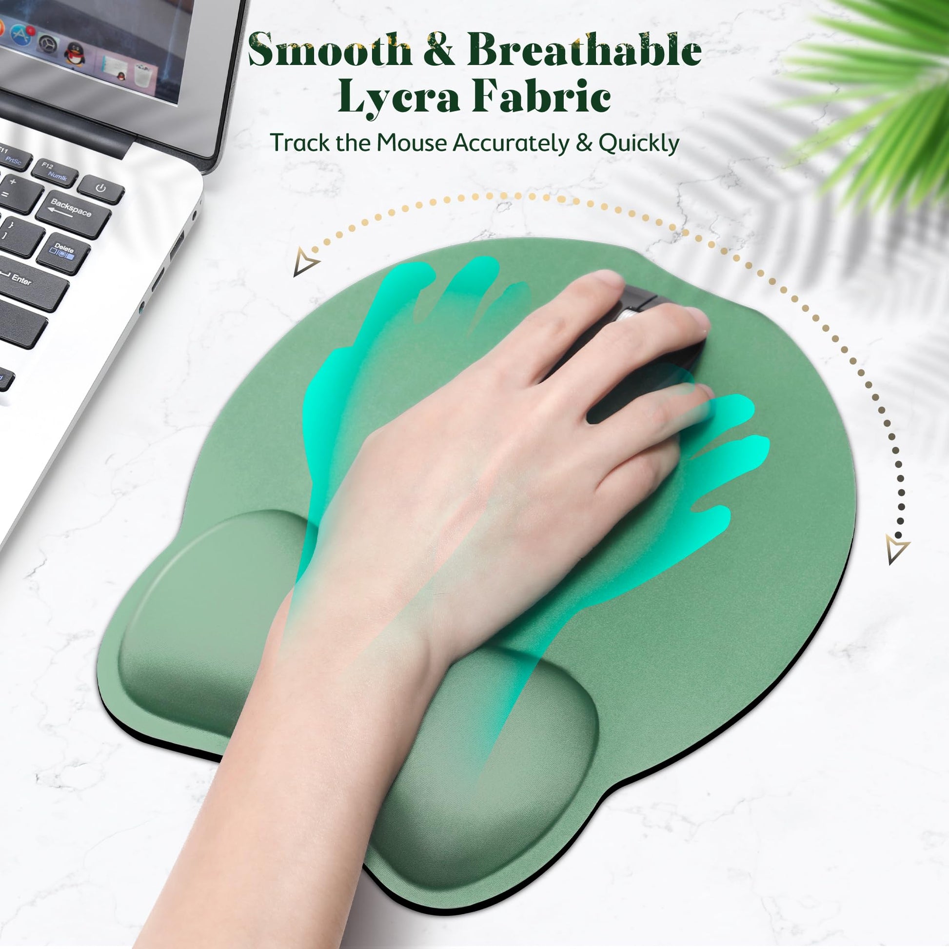Gimars Ergonomic Mouse Pad Wrist Support, Upgrade Enlarge Superfine Fibre Soft Smooth Keyboard