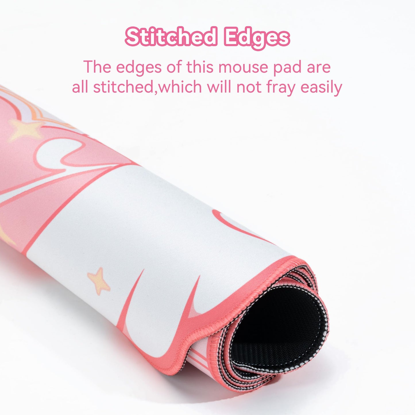 GeekShare Large Gaming Mouse Pad Kawaii Pink Non-Slip Rubber Back Mouse Pad Big Waterproof Desk Mat