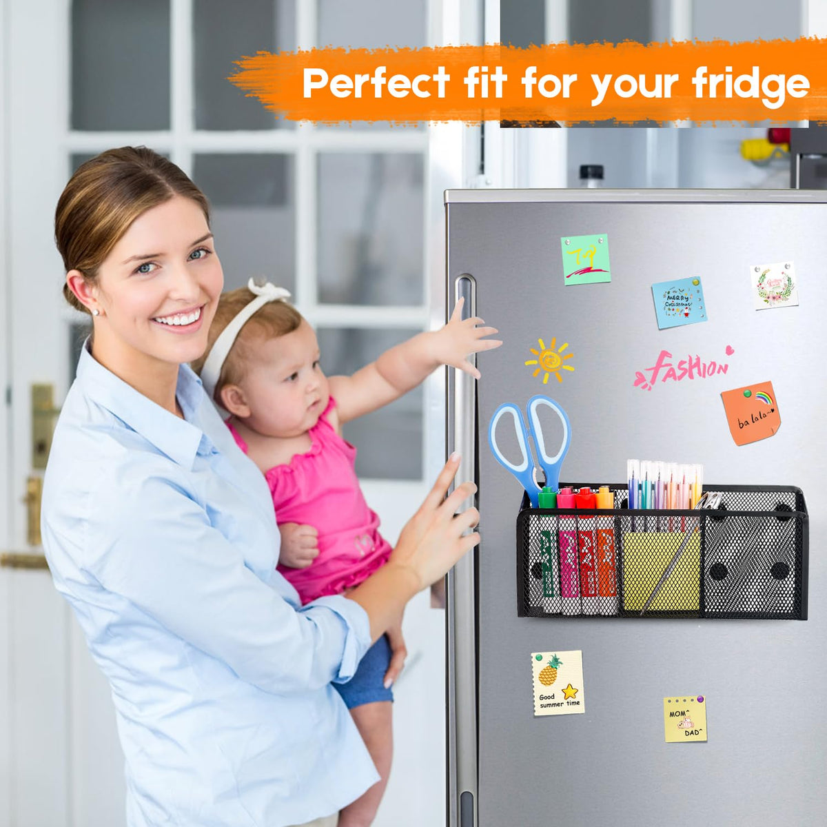 Magnetic Pencil Holder Whiteboard Pen Holder Locker Accessories (3-Slot*1)