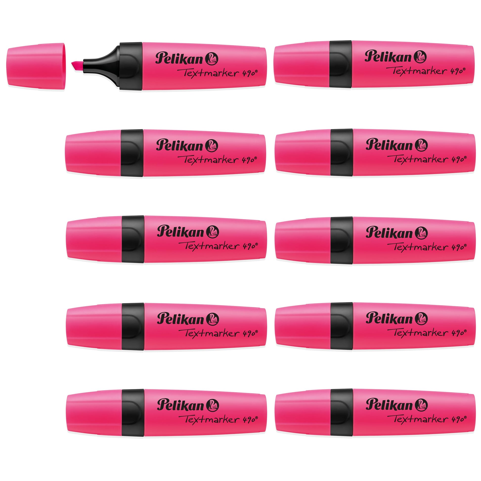 Pelikan Highlighters 490, Pink, Pack of 10 in Box
