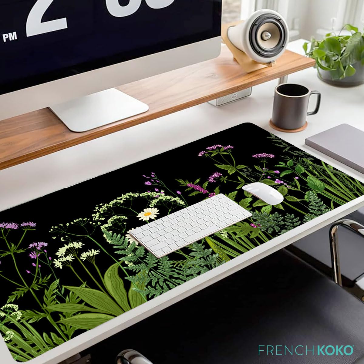 French KOKO Desk Mat, Large Desk Pad Large Mouse Pad Cute Desk Accessories Home Office Essentials
