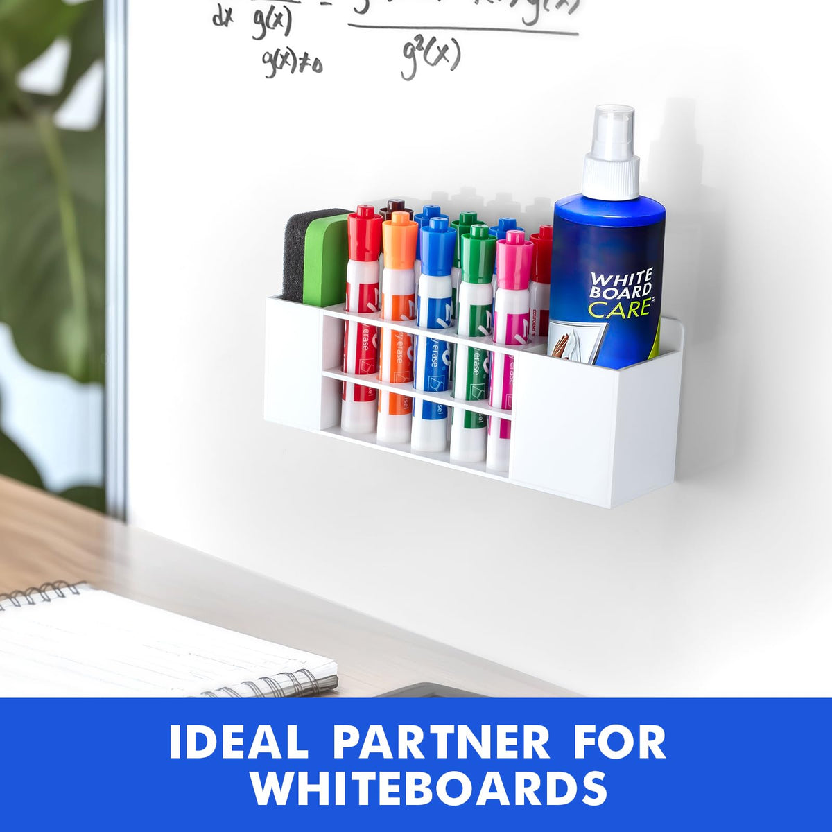 Banafich Wall Mounted Magnetic Dry Erase Marker Holder for White Board