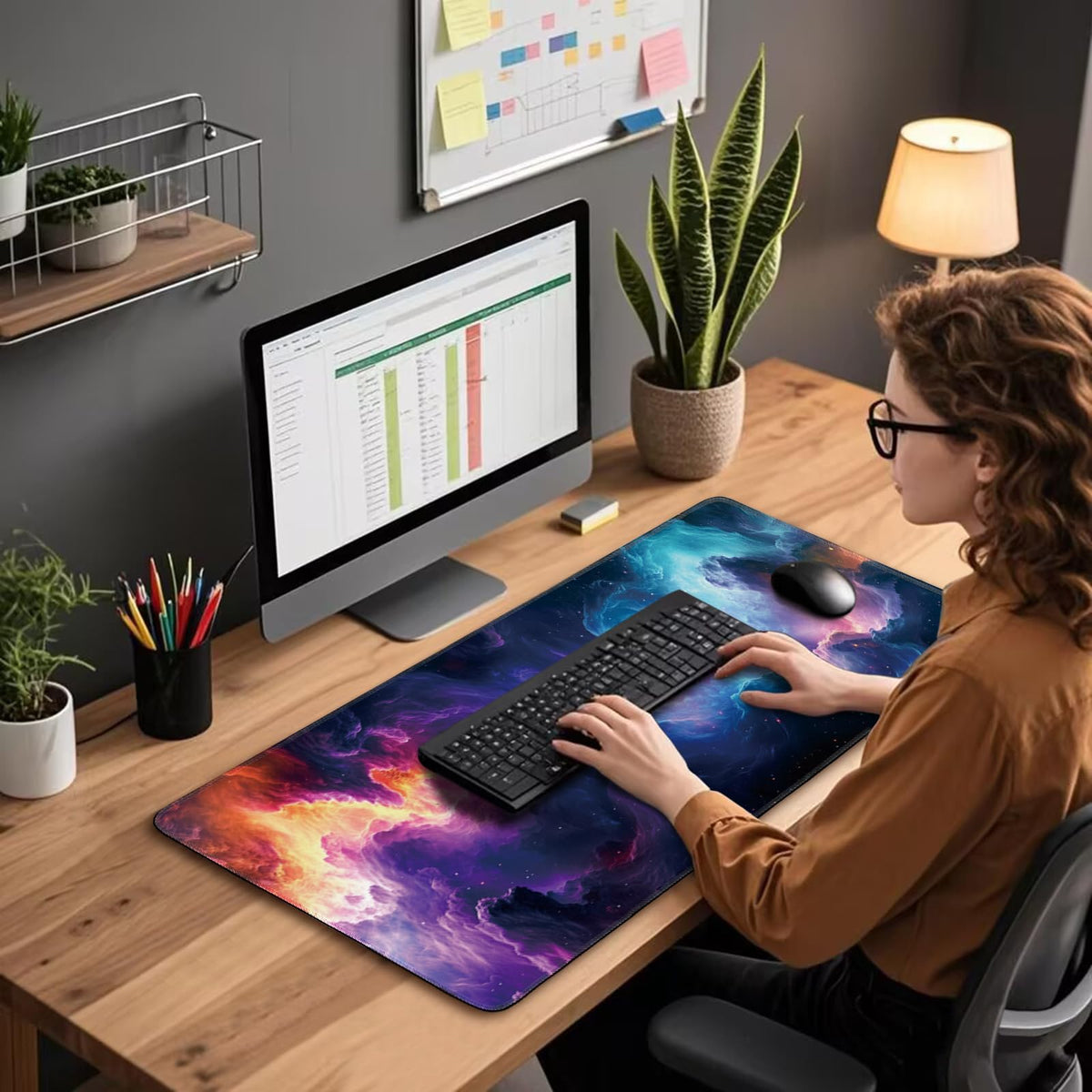 Mcapirivo Galaxy Large Gaming Mouse Pad Desk Mat 31.5"x15.7"