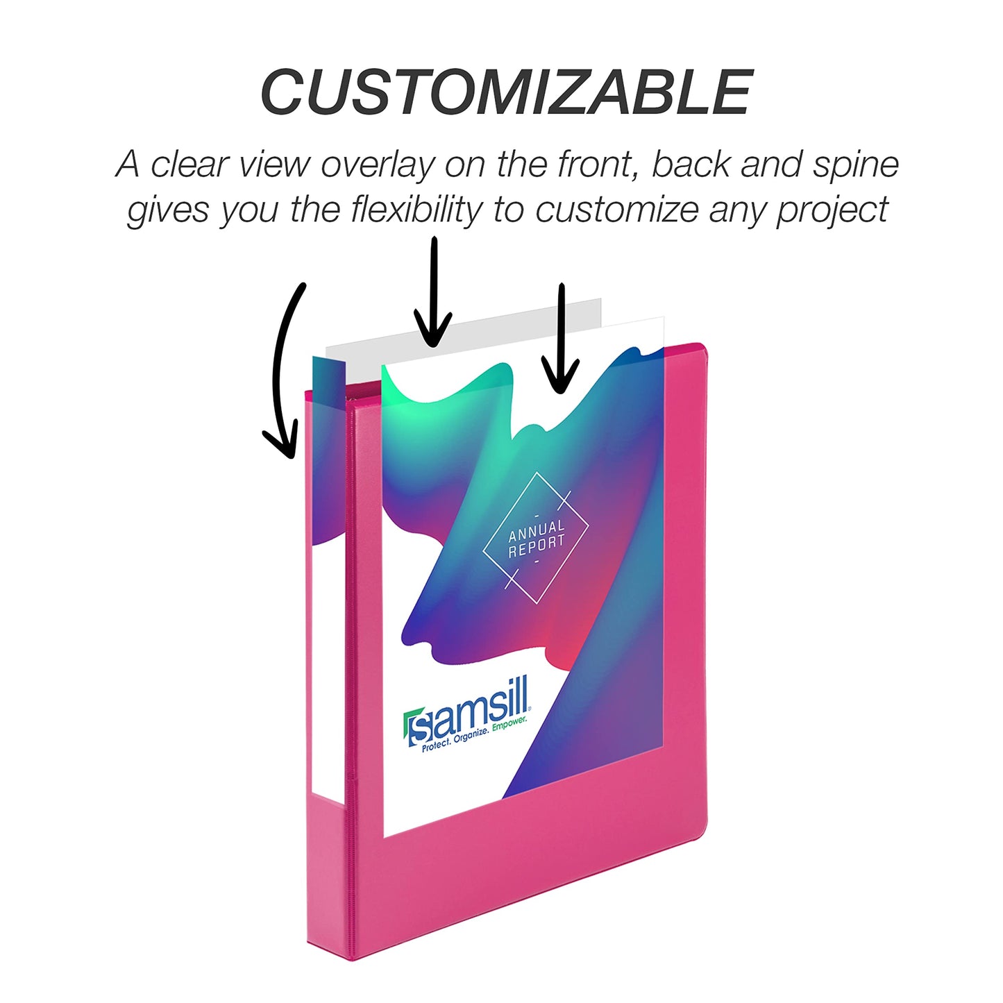 Samsill Durable 1 inch 3 Ring Binder, D Ring Binder, 100% Recycled Chipboard, Fashion Assortment, 4