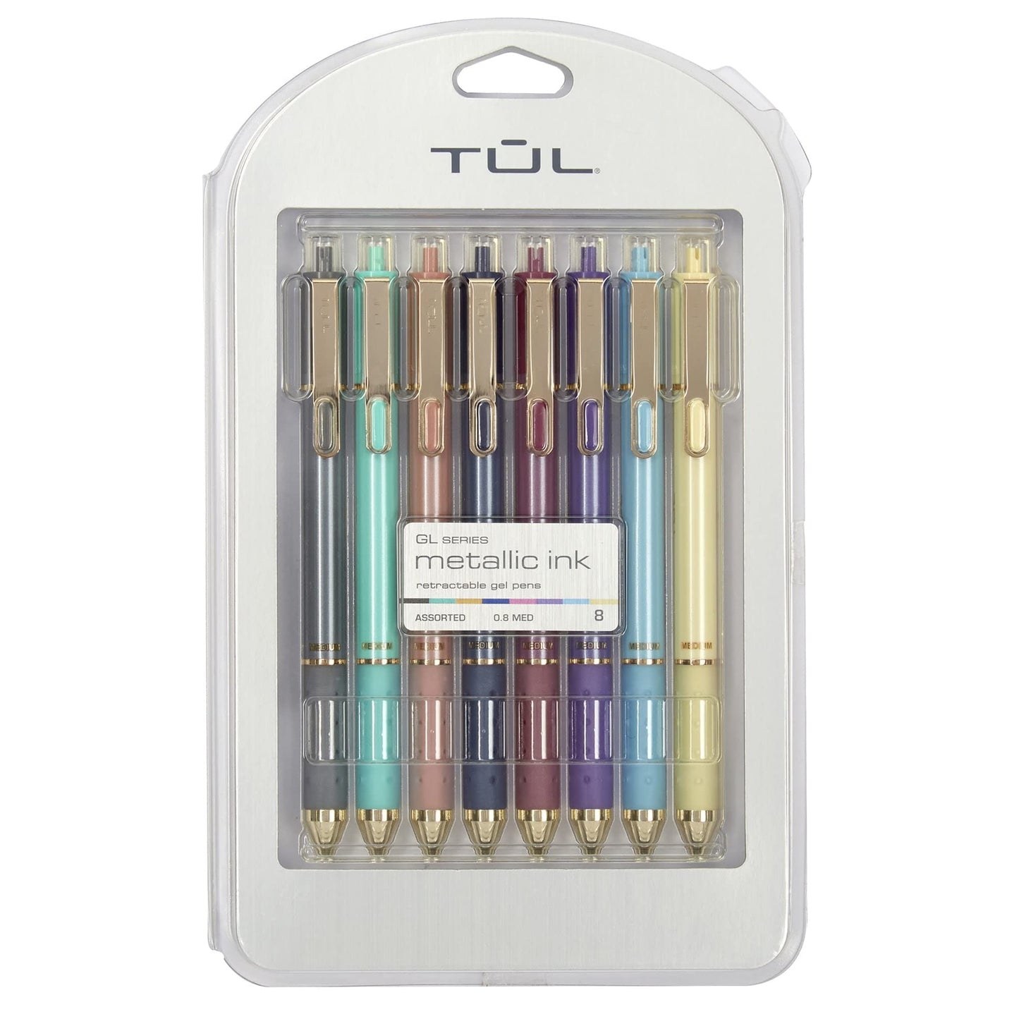 TUL® GL Series Retractable Gel Pens, Medium Point, 0.8 mm, Assorted Barrel Colors, Assorted
