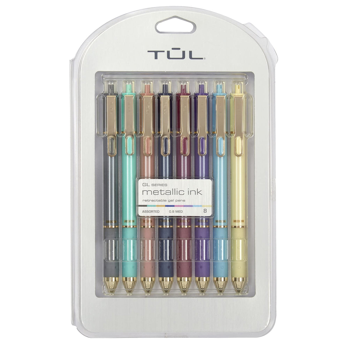 TUL® GL Series Retractable Gel Pens, Medium Point, 0.8 mm, Assorted Barrel Colors, Assorted