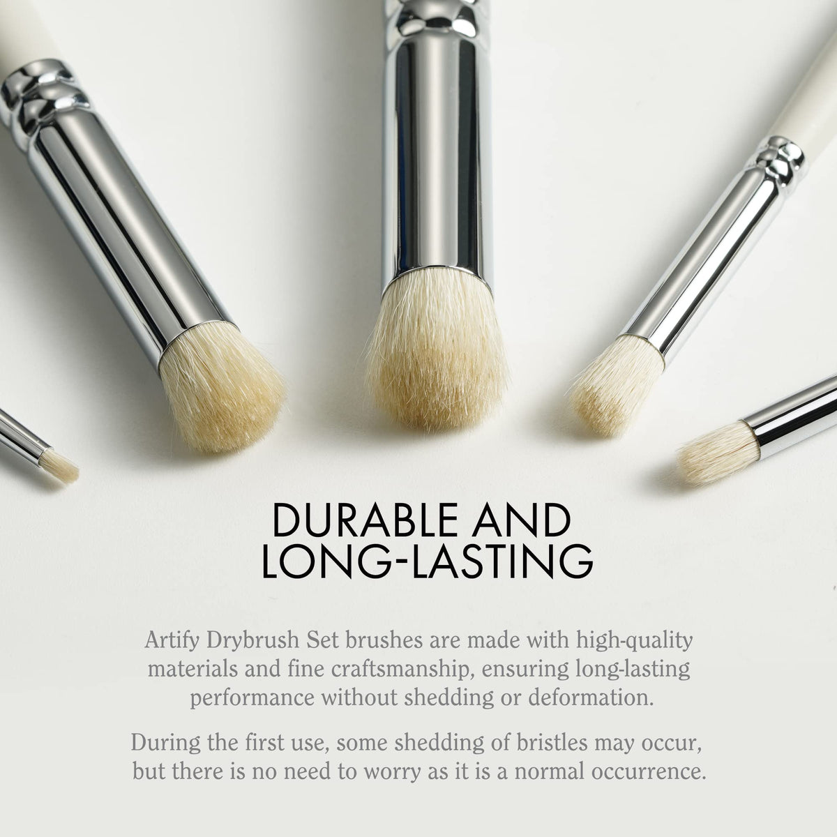ARTIFY Drybrush Set with Dampening Pad and Brush Soap: 5 Sizes Professional-Grade Dry Brush for