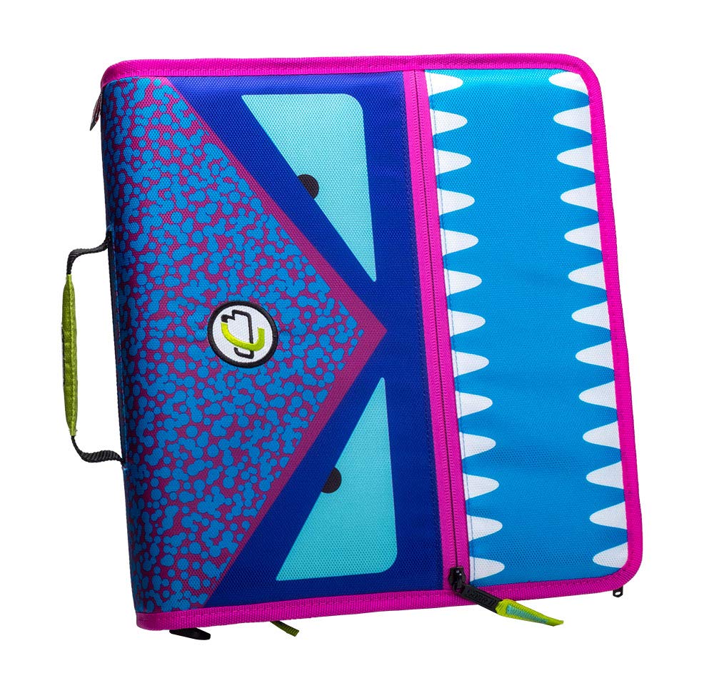 Case-it The Dual 2-in-1 Zipper Binder | Two 1.5-Inch D-Rings, 600 Sheet Capacity, Pencil Pouch &