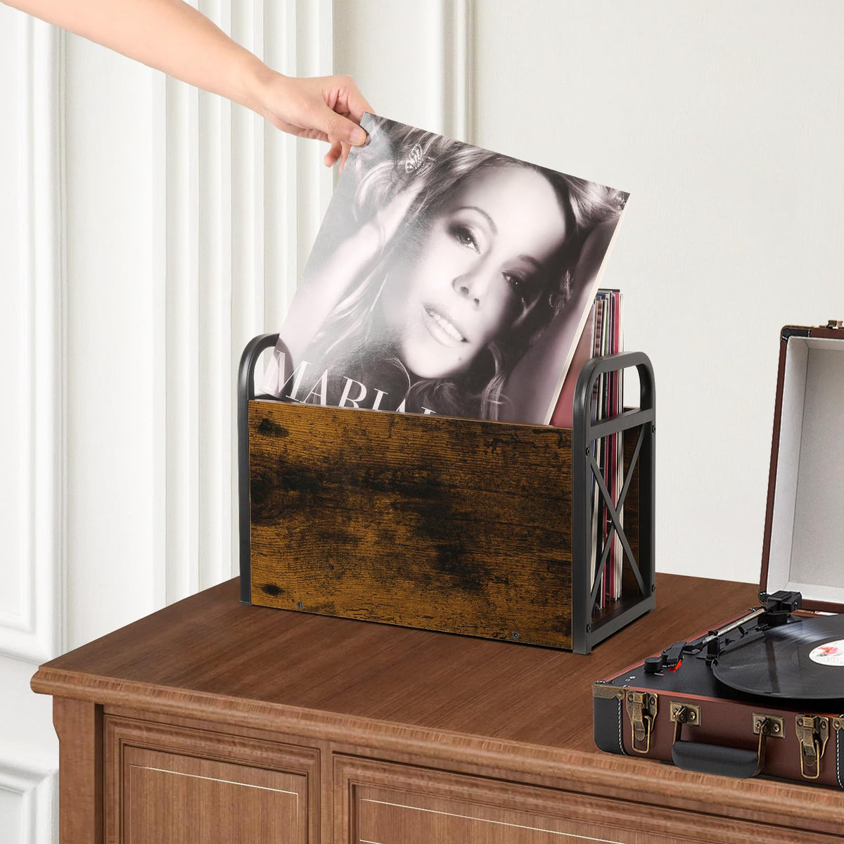 YINMIT Magazine Holder, Magazine Rack Floor, Magazine Storage Basket, Folder Organizer Bin for