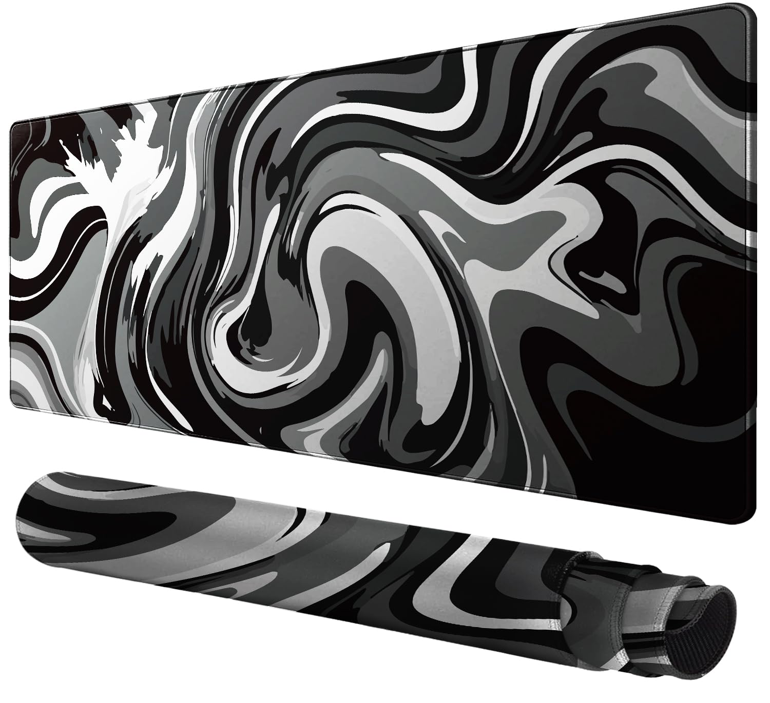Rcege Large Gaming Mouse Pad Extended Desk Mat with Non Slip Stitched Edge