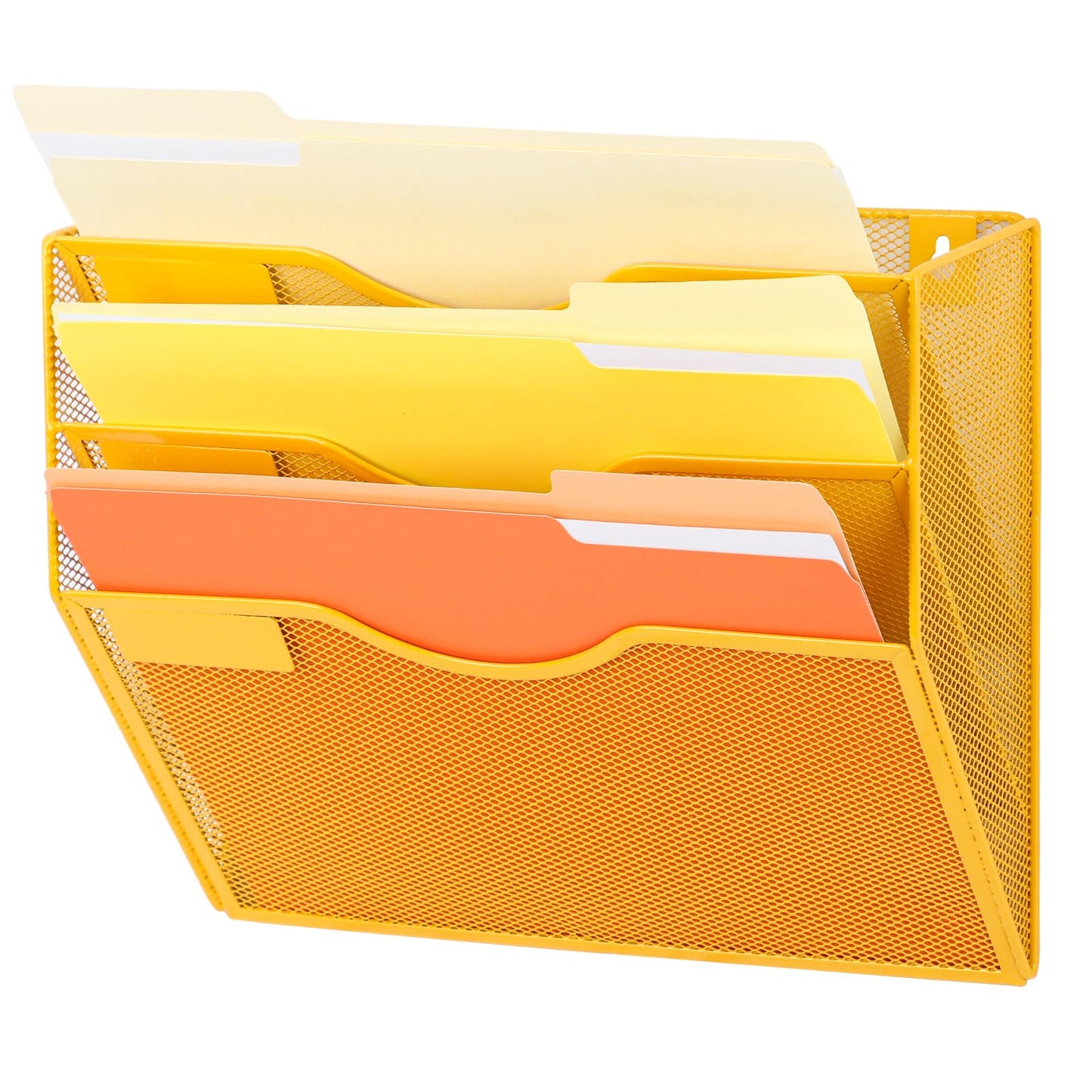 EASEPRES 3 Pocket Mesh Hanging Wall File Organizer, Wall Mounted Mail Paper Document Folder Holder