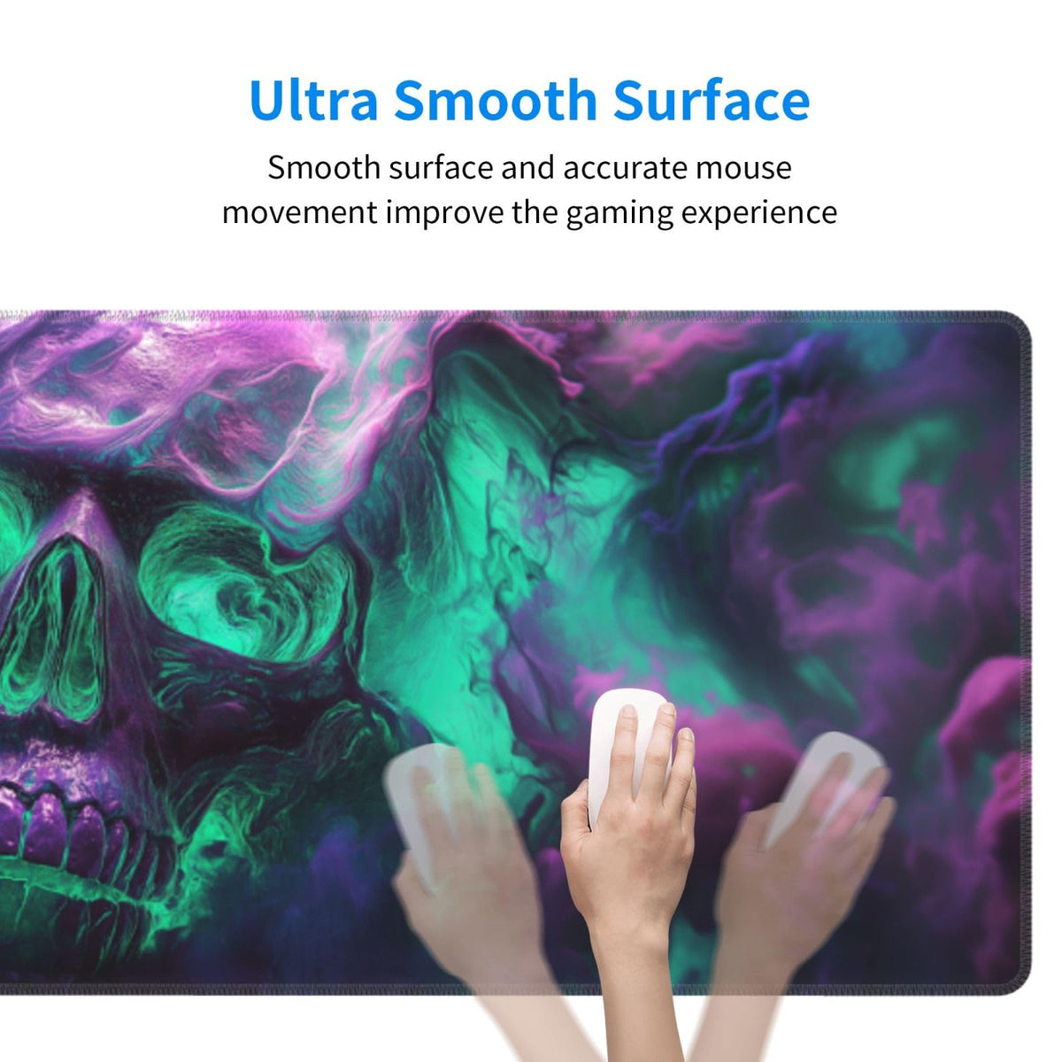 Horror Skull Mouse Pad XL Large Mousepad Non Slip Rubber Base Desk Mat for Laptop Computer Gaming