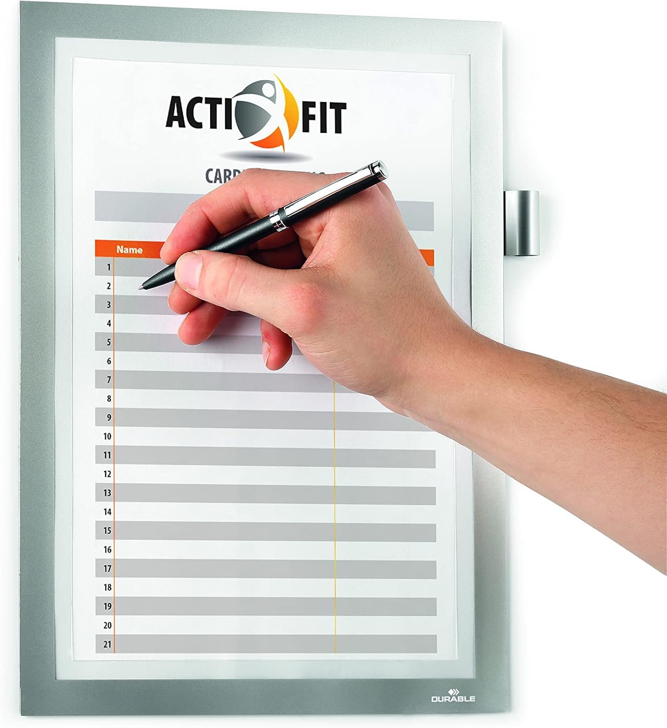 Durable Magnetic Frame Duraframe Note A4, Silver, Self-Adhesive