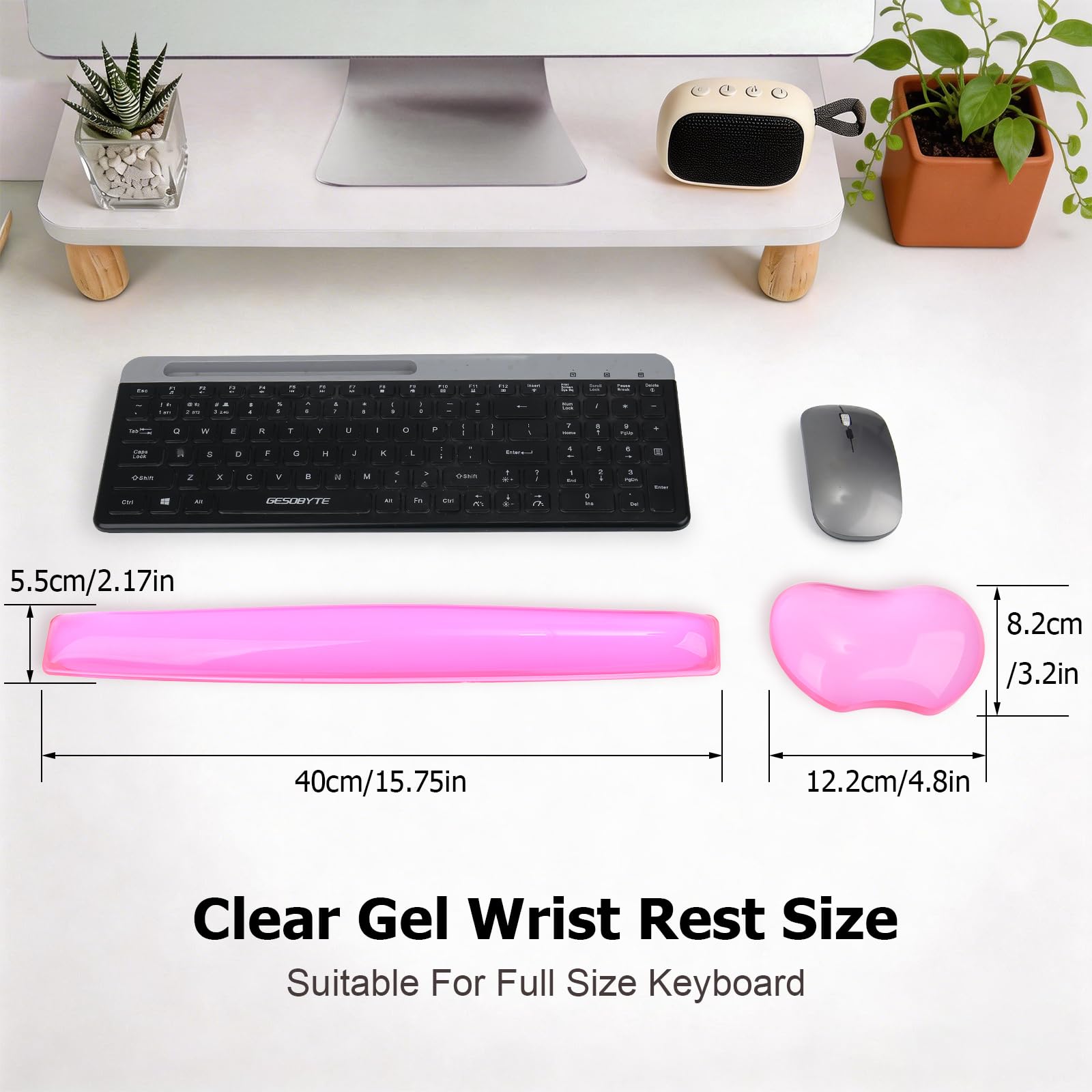 Silicone Gel Keyboard Wrist Rest Set Plus Keyboard & Mouse Wrist Support Pad Office, Computer