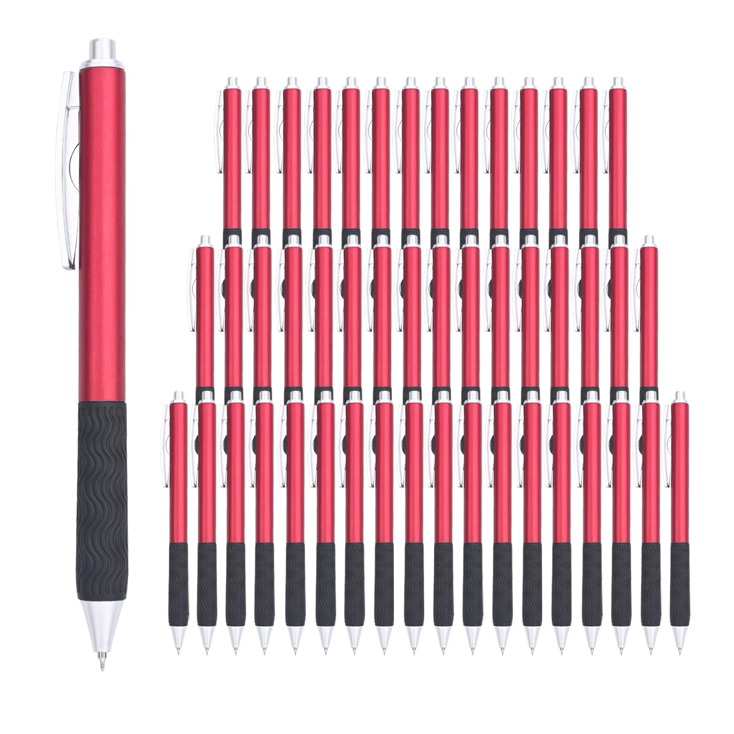 HZIDYAKE Gel Pens Bulk, 50 Black Ink Gel Pens, Smooth Writing Without Losing Ink, 0.5mm Fine Tip