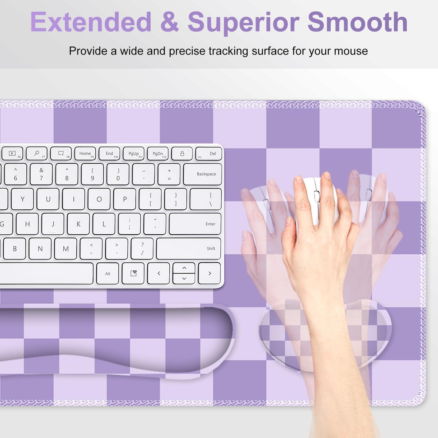 NXZGO Large Gaming Mouse Pad Set, 4 in1 Ergonomics Keyboard Desk Mat with Memory Foam Wrist Rest