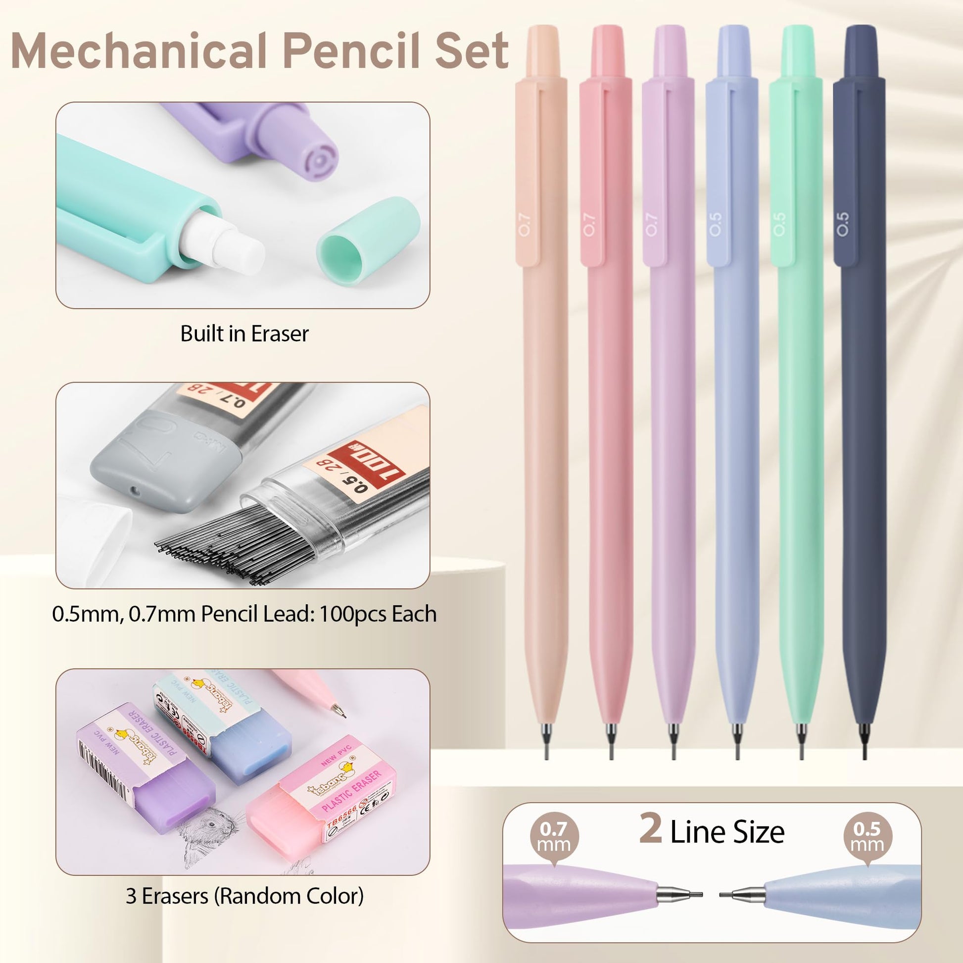 DazSpirit 62PCS Aesthetic Stationery Set with Foldable Pencil Case, Pink