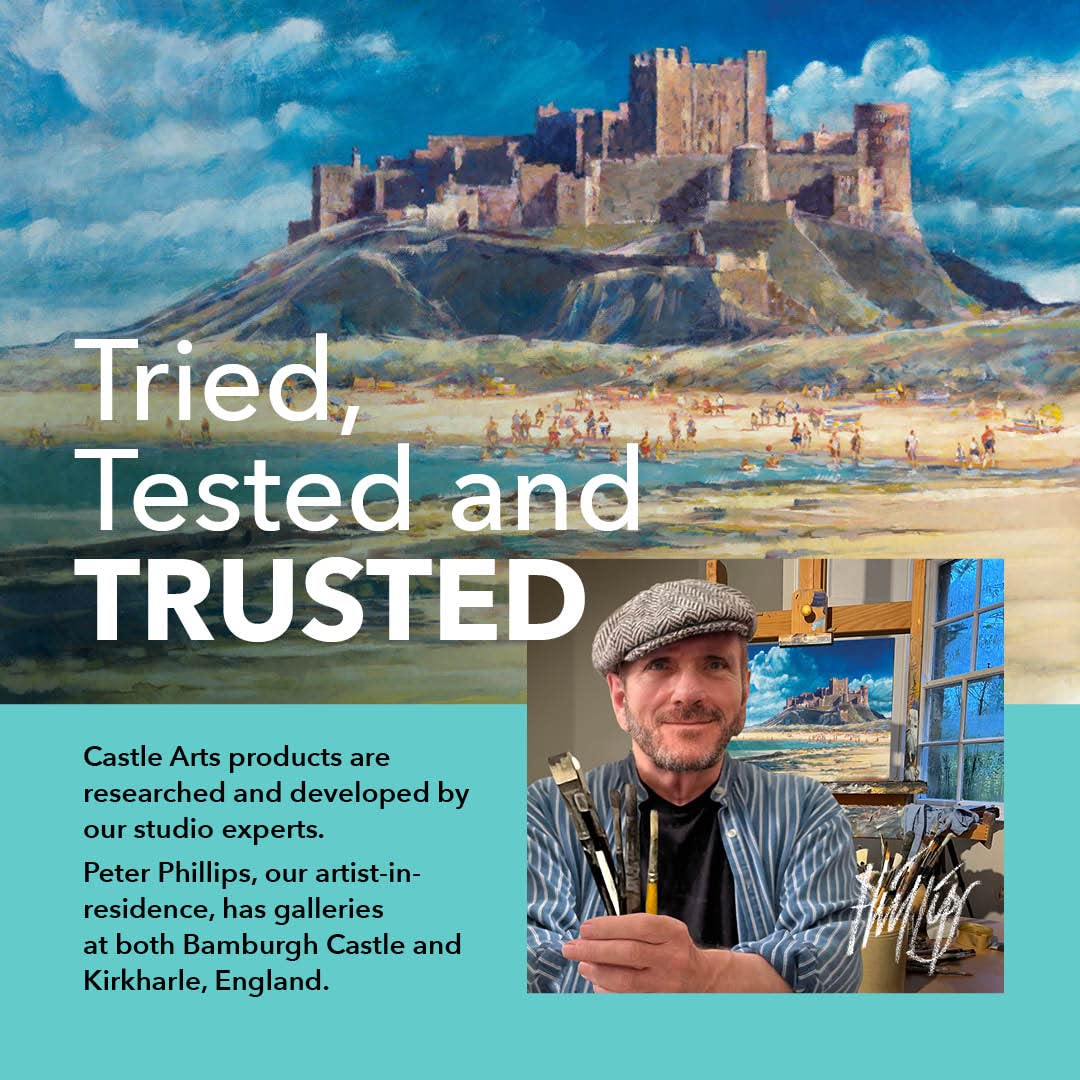 Castle Art Supplies 40 PieceDrawing, Sketching and Charcoal Set for Artists