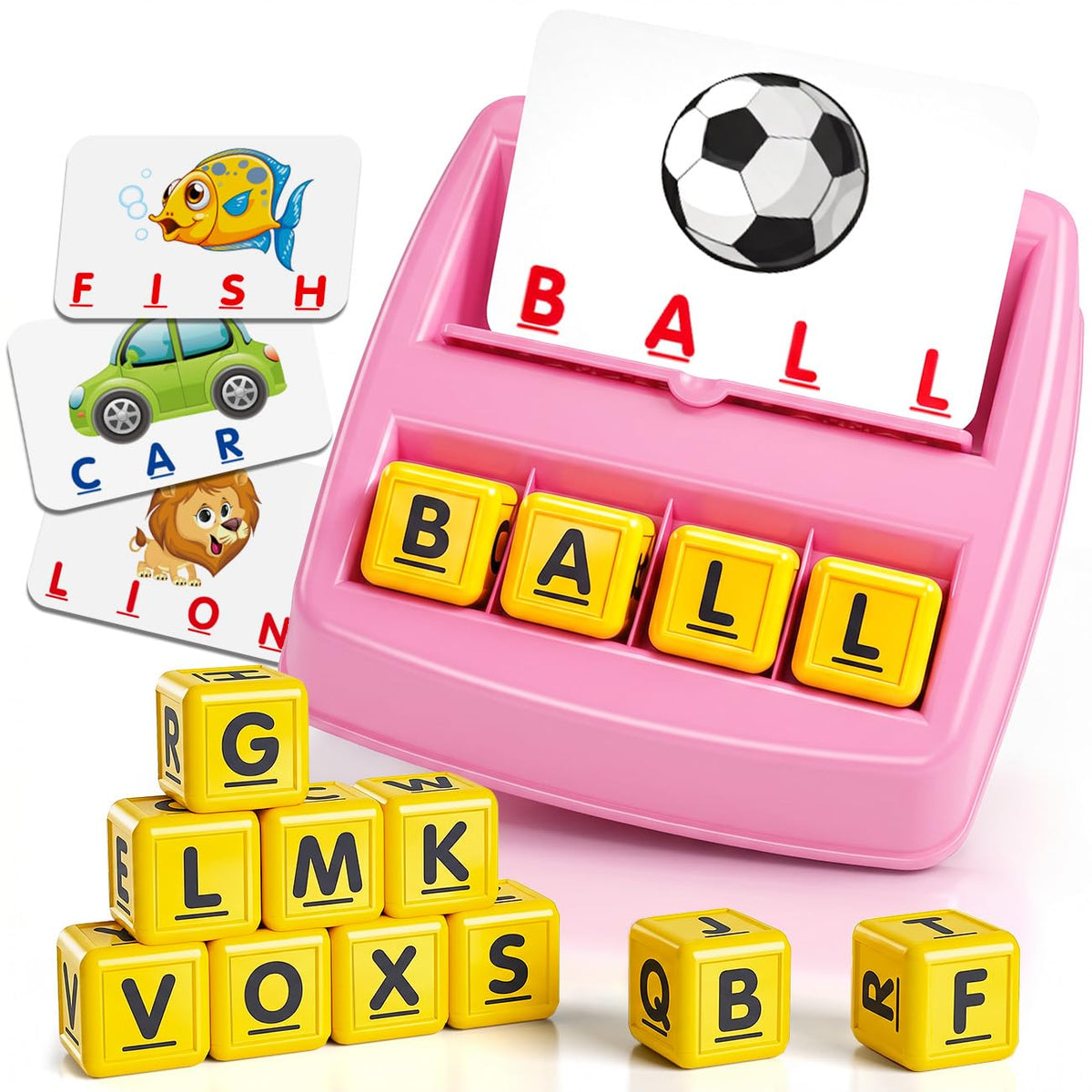 NARRIO Educational Toys for 3 4 5 Year Old Girl, Matching Letter Game Puzzles for Kids Ages 4-6