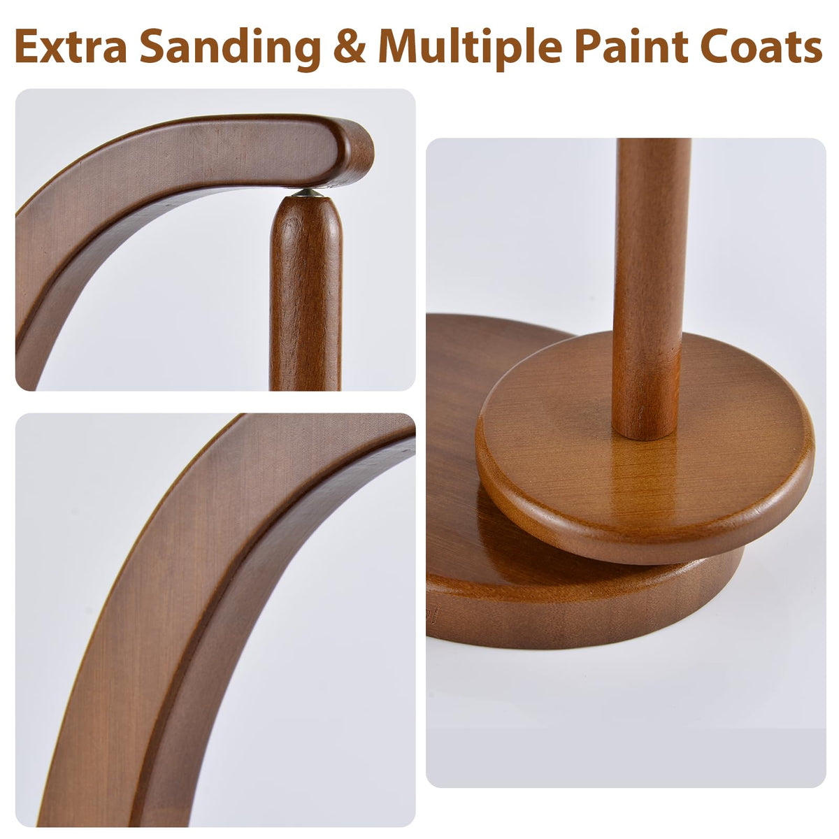 Yarn Holder for Crocheting with Magnetic Yarn spinner-Dark Brown-Standard