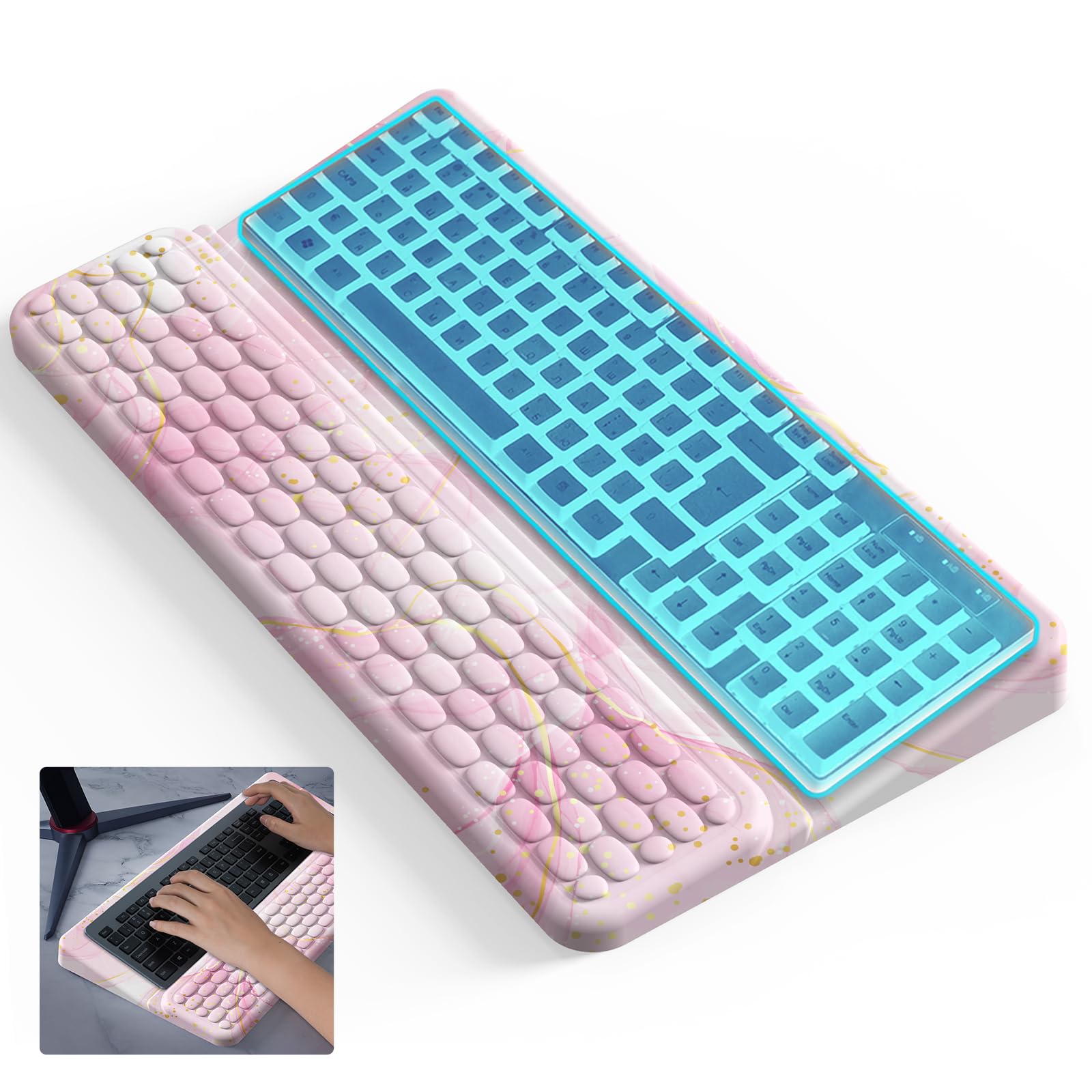 Keyboard Stand for Desktop, Keyboards Wrist Rest, Ergonomic Keyboards Holder for Easy Typing