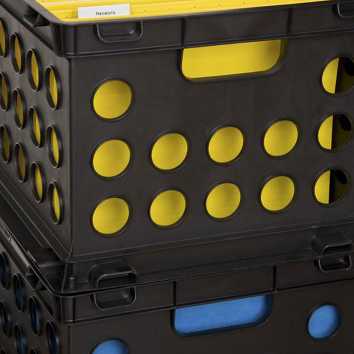 Sterilite File Crate, Stackable Plastic Storage Bin with Handles, Organize Files at Home, Garage