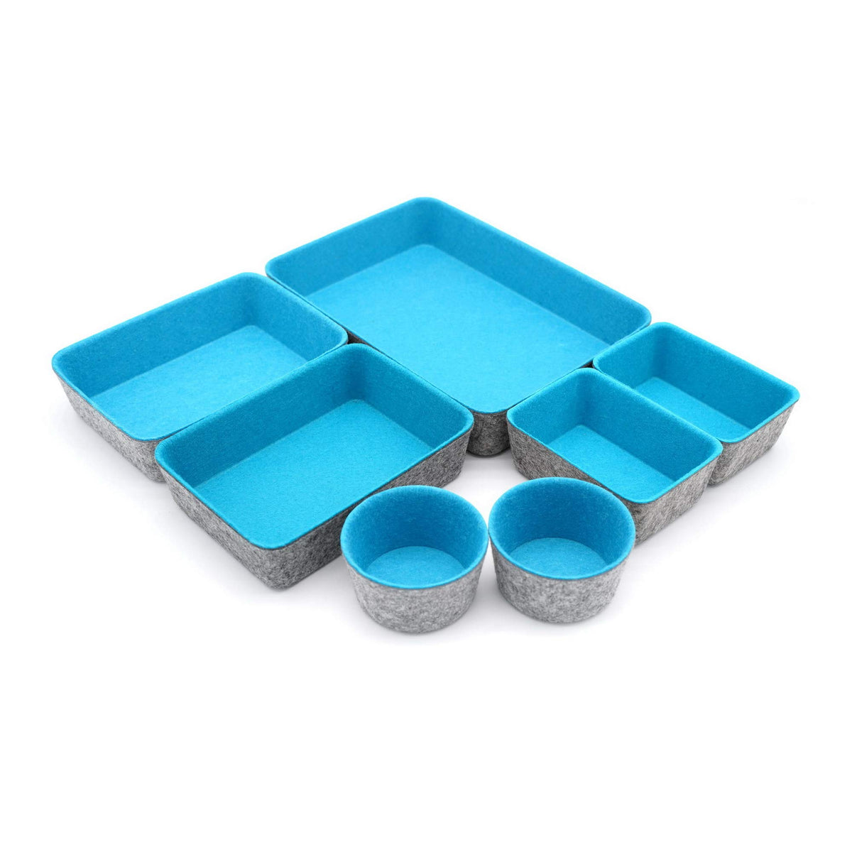 Welaxy Drawer organizers bins felt tray desk storage bins dividers small organizing box for office
