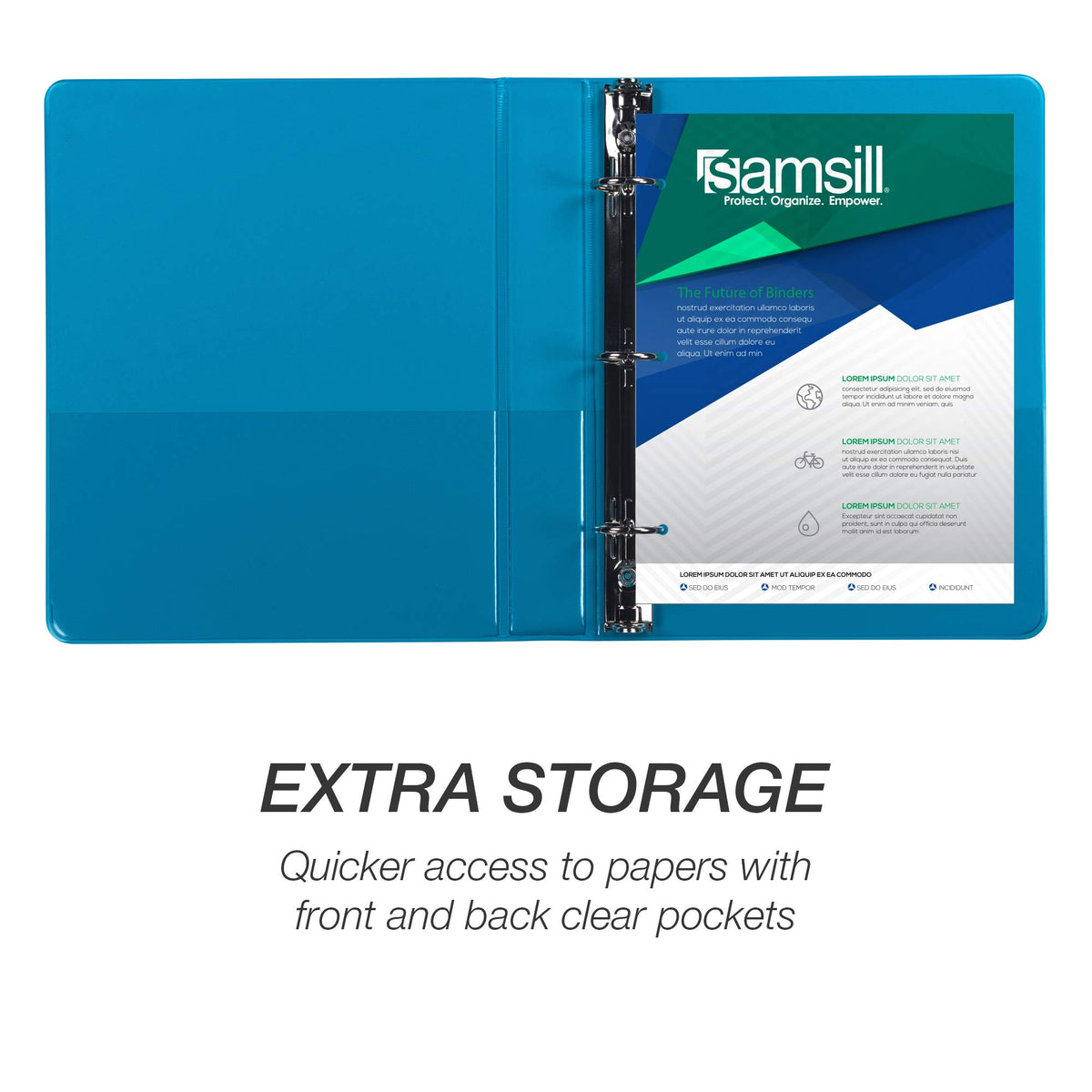 Samsill Economy 1 Inch Mini 3 Ring Binder, Round Ring Binder, Holds 5.5 x 8.5 Inch Documents