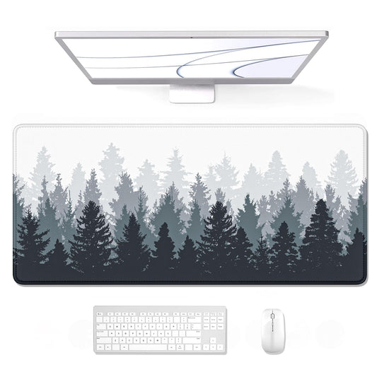 Auhoahsil Large Gaming Mouse Pad, XXL 35.4 x 15.7 in Desk Mat, Conifer Tree