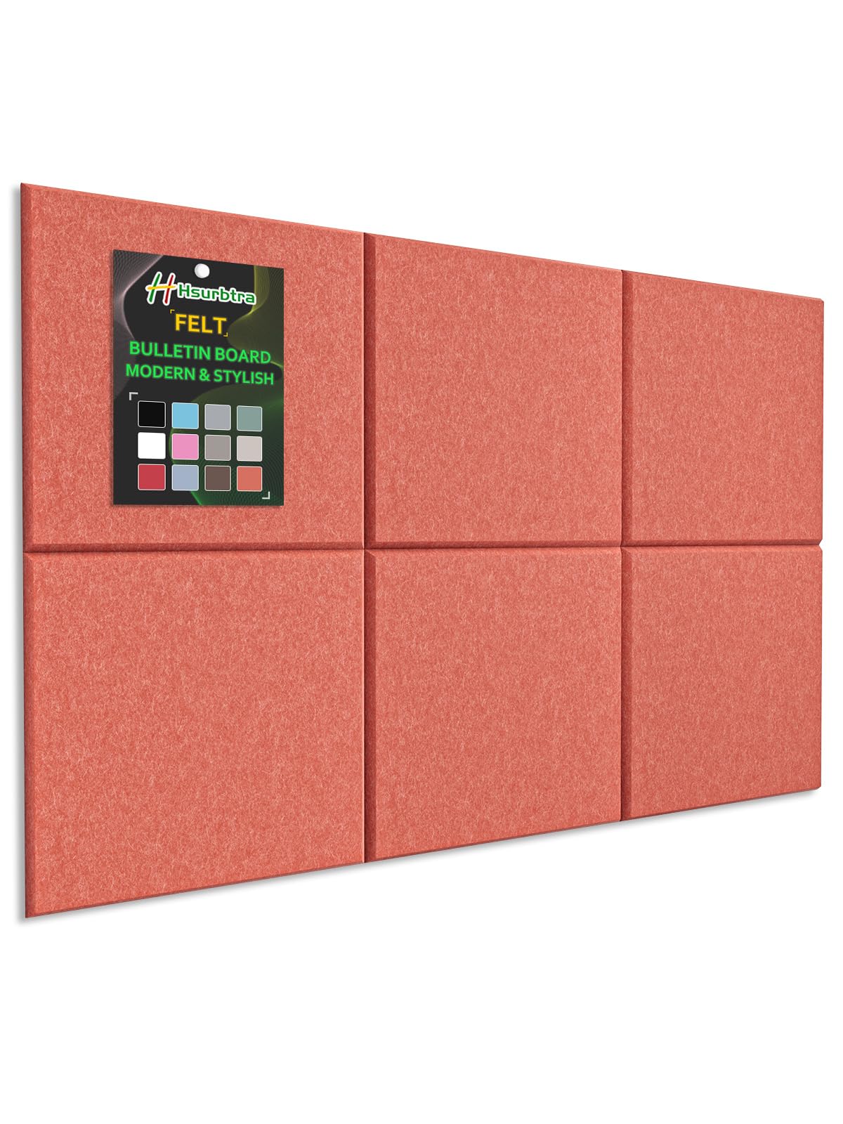 Hsurbtra Large Cork Board for Wall 36 x 24 Inch, 6 Pack Felt Bulletin Notice Board with Pushpins