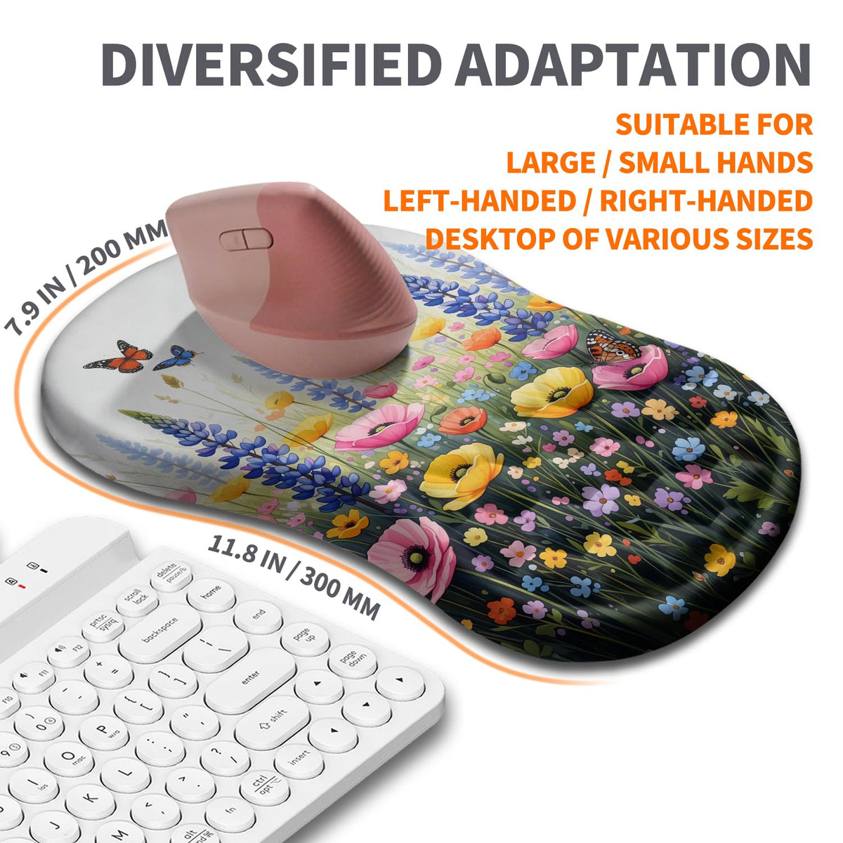Armanza Ergonomic Joint Wrist Support Mouse Pad with Memory Foam Cushion Massage Bump, Carpal