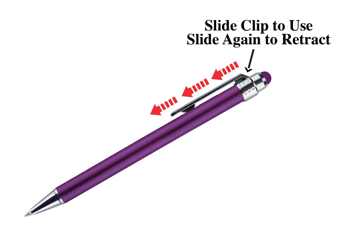 Personalized Pens with Stylus Tip -Bright Vibes- Click action - Custom - Black writing - Printed