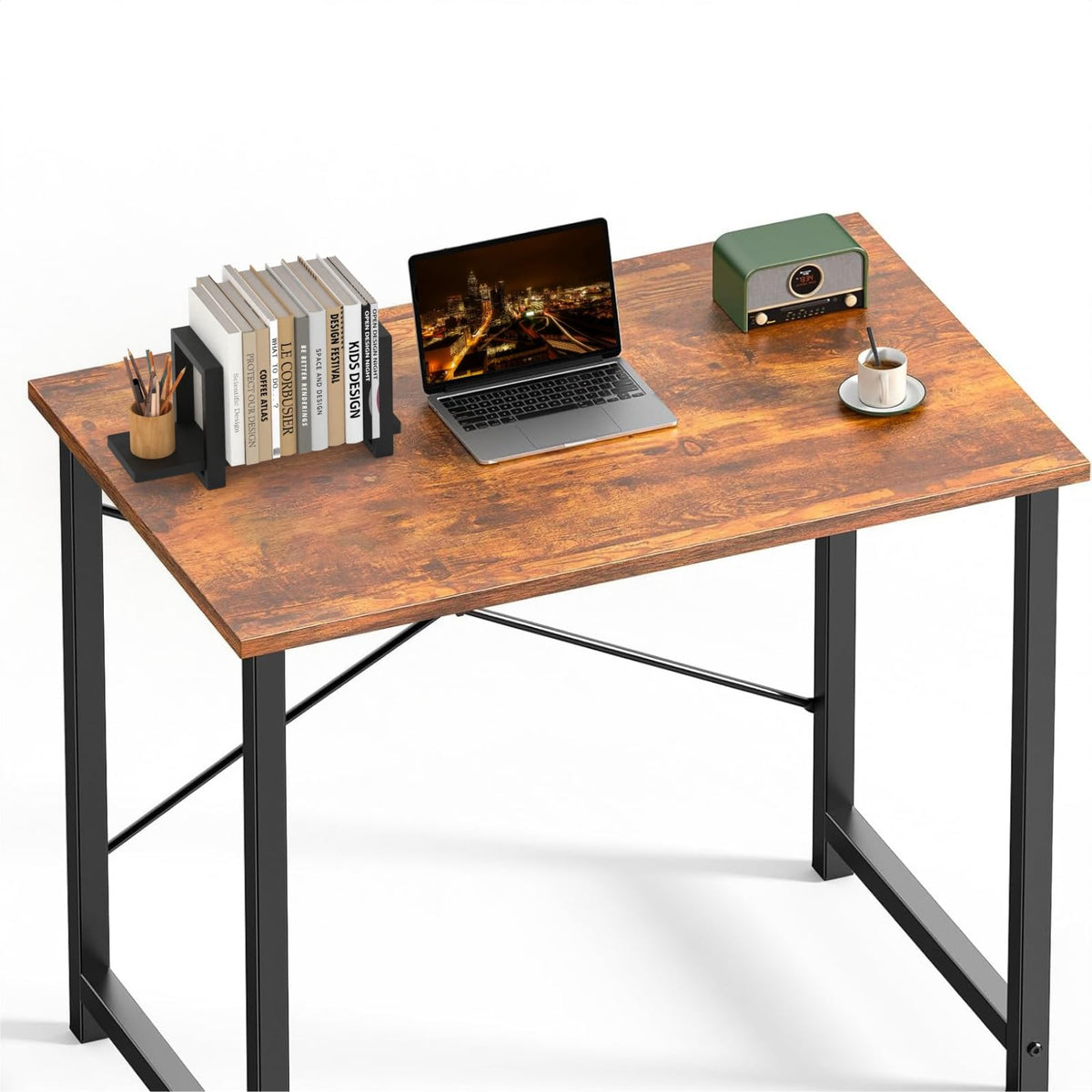 YUELGUANG Adjustable Desktop Bookshelf Wooden Desk Book Holder Organizer Tabletop Bookshelf Mini