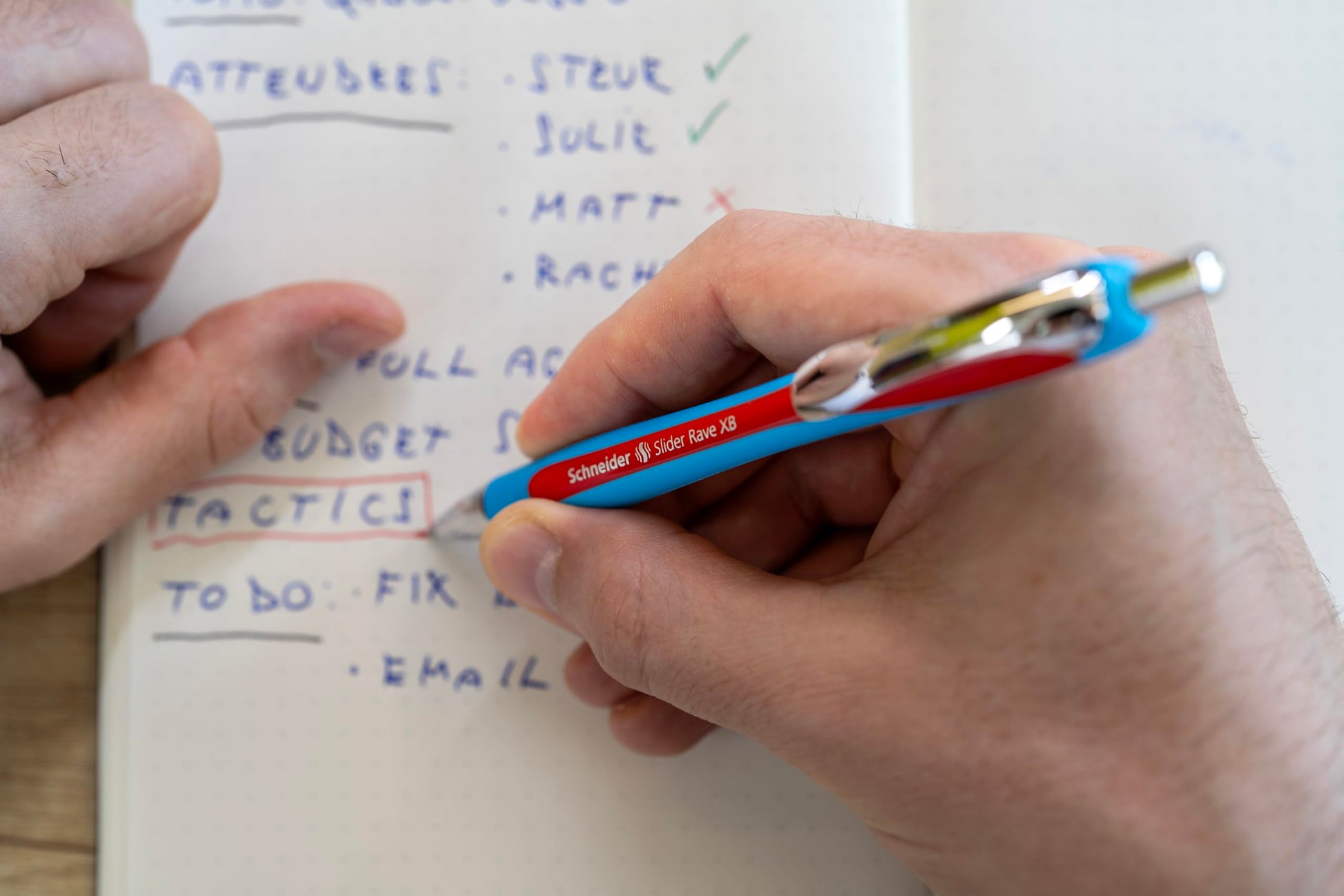 Schneider Slider Rave XB (Extra Broad) Ballpoint Pen, Refillable + Retractable, 1.4 mm, Light Blue