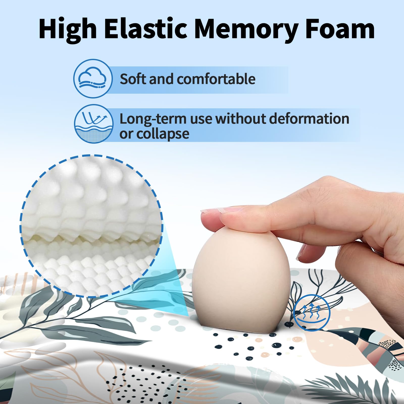 YIWEI Ergonomic Mouse Pad with Wrist Rest for Carpal Tunnel Pain Relief