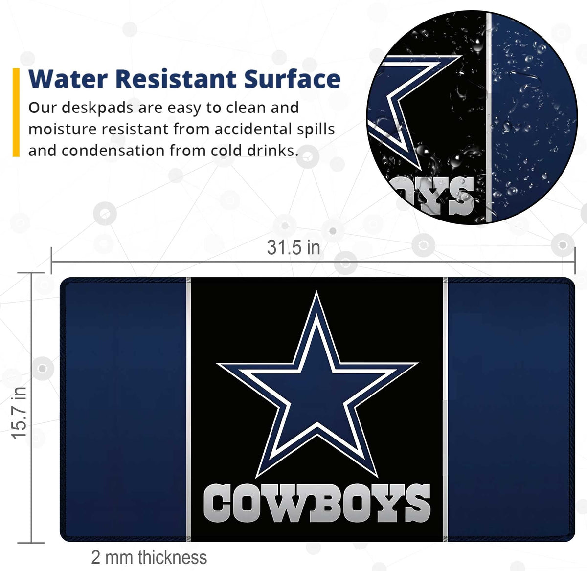 Large Mouse Pad Desk Mat for Home Office, Gaming Mousepad Extended Desk pad - Computer Keyboard