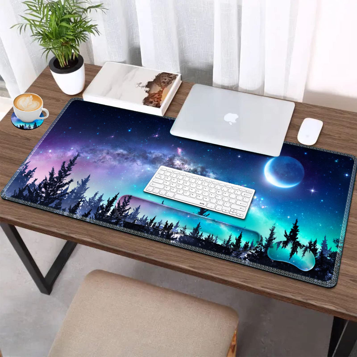 AIMSA Large Gaming Mouse Pad Set, Keyboard Wrist Rest Support + Extended Mouse Pad + Mouse Wrist