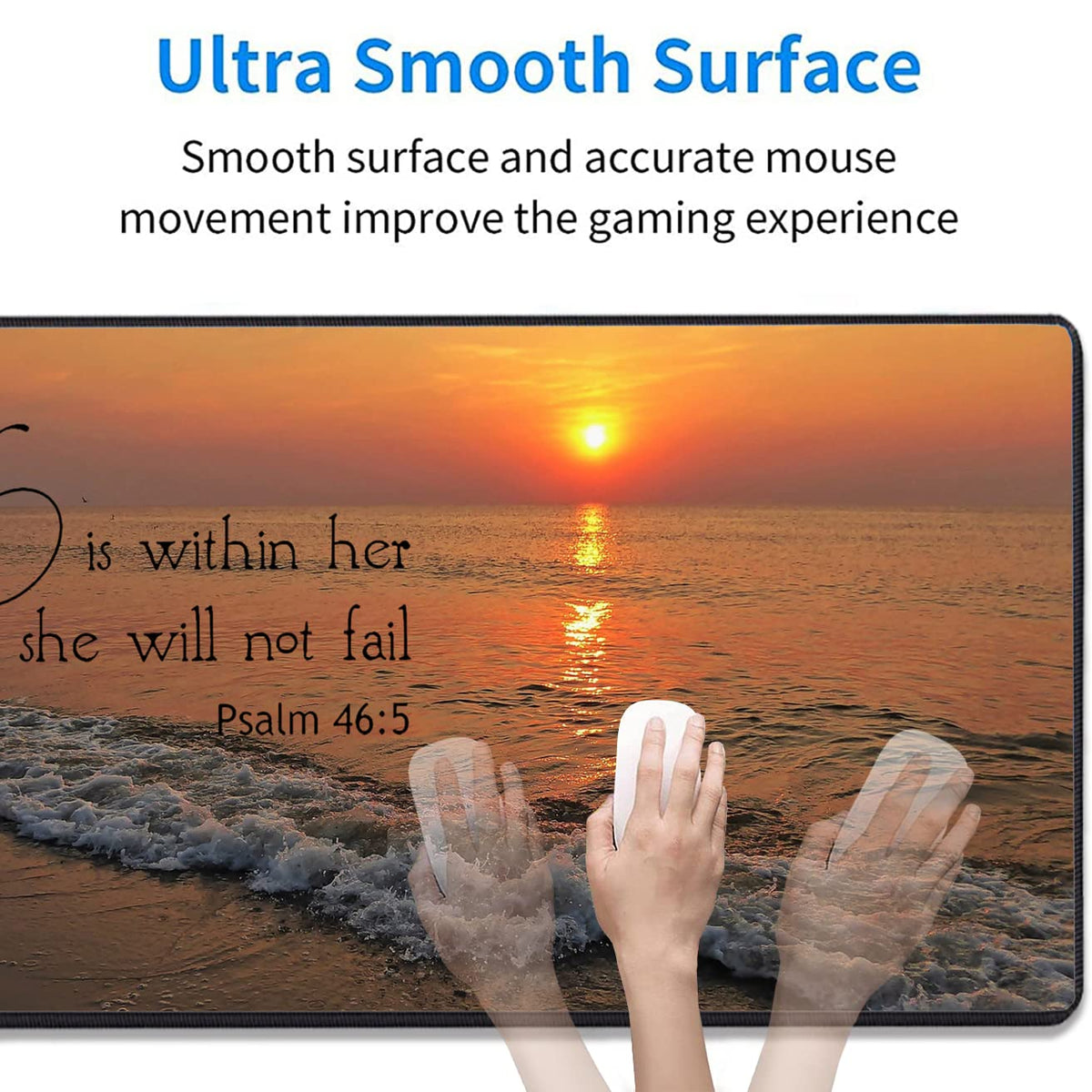 3 Piece Mouse Pad Set with Stitched Edge Large Anti-Slip Mouse Pad Desk Pad Keyboard Pad + Wrist