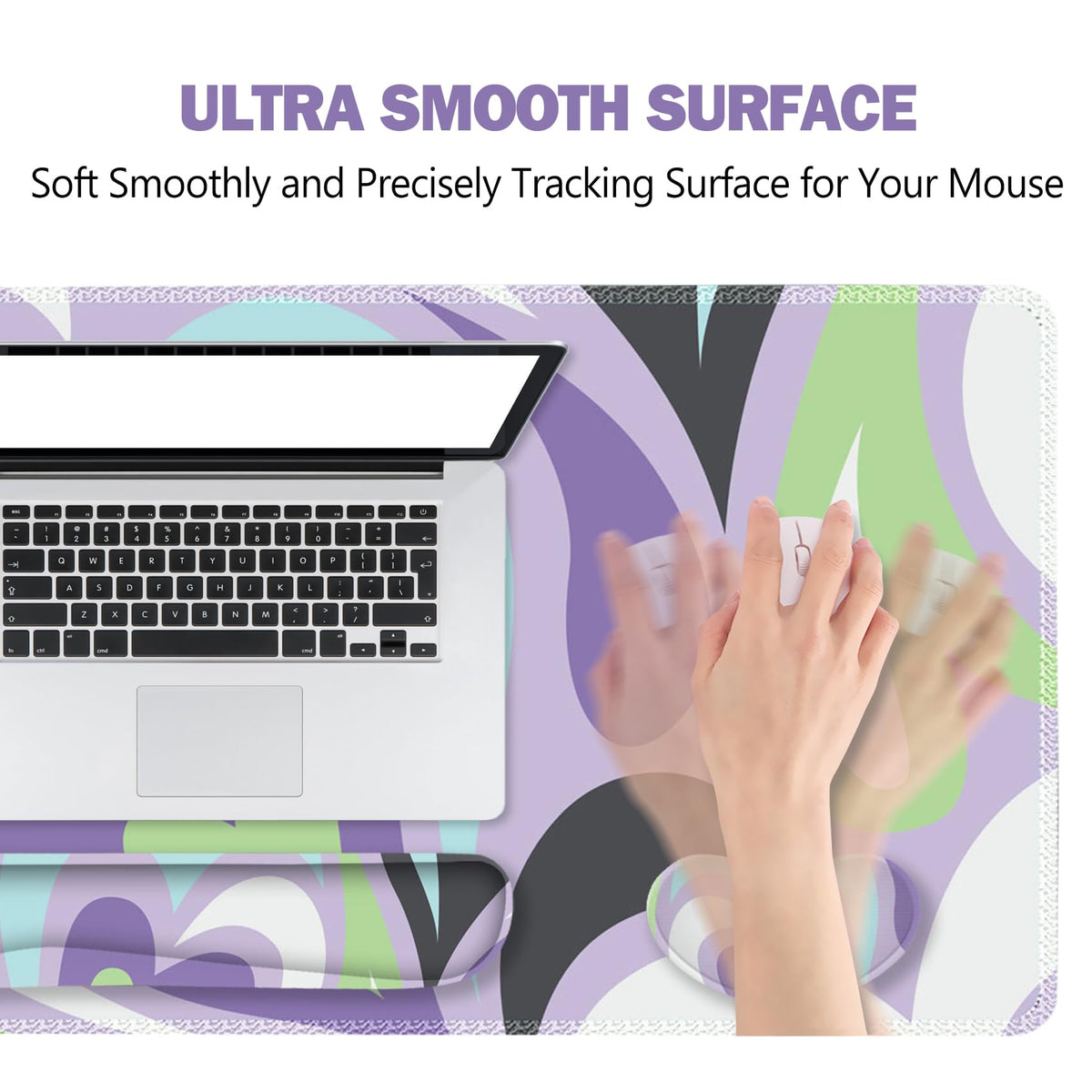 ToLuLu Extended Gaming Mouse Pad, Memory Foam Ergonomic Keyboard Mouse Wrist Rest Support Set