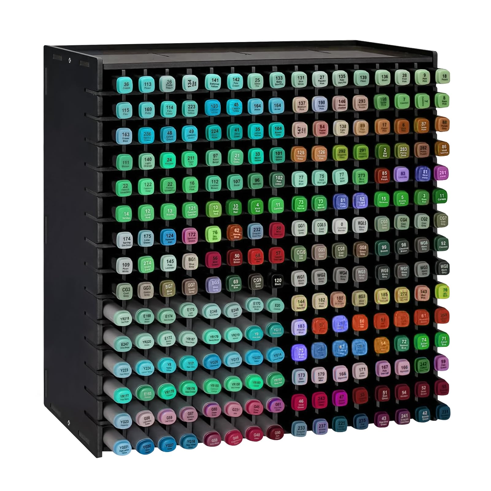 Yrangee Marker Organizer,240 Slots Marker Storage with Divider,Black