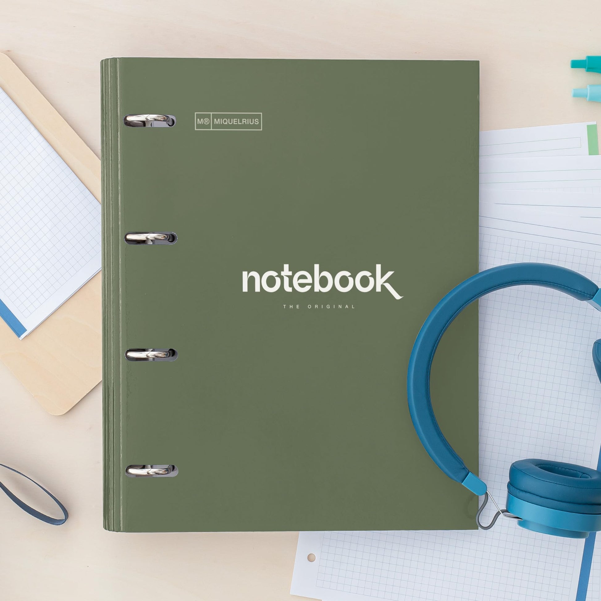 Miquelrius - Carpebloc A4 Emotions, 4 Ring Binder Folder A4 + Refill Squared Sheets, 90 g/m² Paper