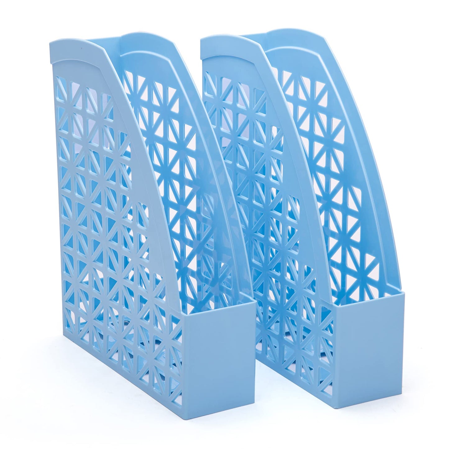 Mintra Office Plastic Desk Organizer 2pk Magazine File (Arctic Ice)